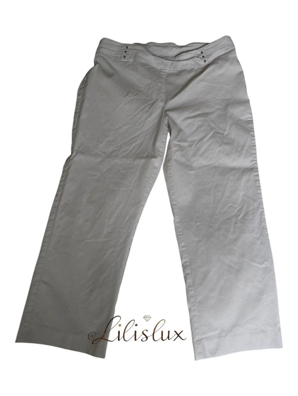 JM Collection Women's Pull-On Capri Tummy-Control Pants Size Large